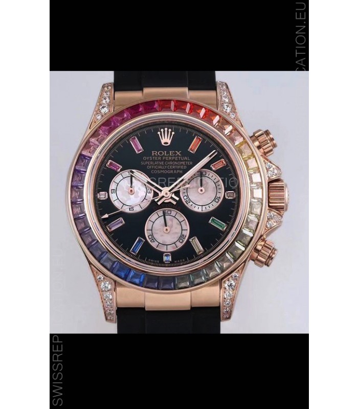 Rolex Cosmograph Daytona 116598 Rose Gold 1:1 Mirror Cal.4130 Movement - 904L Steel Watch