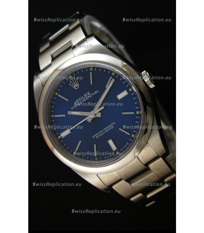Rolex Oyster Perpetual Cal.3132 Movement Swiss Blue Dial Oyster Strap - Ultimate 904L Steel Watch 