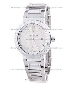 Bvlgari Quartz Japanese Replica Watch in Silver Dial