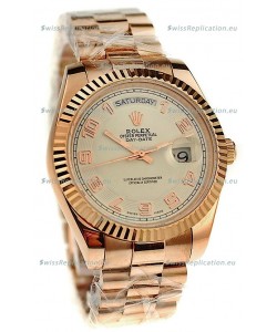 Rolex Day Date Pink Gold Swiss Replica Watch