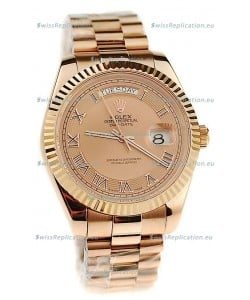 Rolex Day Date Pink Gold Swiss Replica Watch