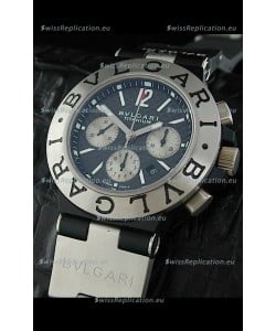 Bvlgari Fabrique en Suisse Swiss Replica Titanium Watch in Black Dial