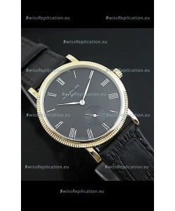 Patek Philippe Calatrava Japanese Manual Hand Wind Watch in Black Dial