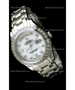 Rolex Oyster Perpetual Day Date Swiss Automatic Watch in Mop White Dial
