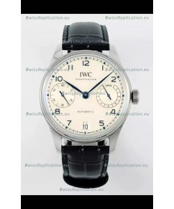 IWC Super Clone Portugieser Swiss 1:1 Mirror Replica Watch White Dial Steel Case Watch