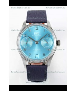 IWC Super Clone Portugieser Swiss 1:1 Mirror Replica Watch Turquoise Dial Steel Case Watch