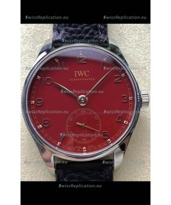 IWC Portugieser Super Clone Automatic 41 IW358315 Red Dial in Steel Case