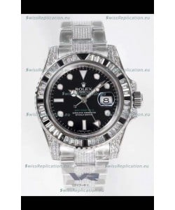 Rolex GMT Masters II Diamonds Swiss watch in 904L Case - 1:1 Mirror Quality
