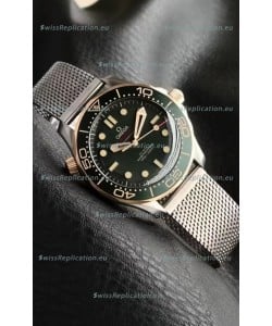 Omega Seamaster Super Clone 300M Diver Titanium Two Tone Green Dial Watch 
