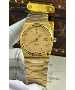 Vacheron Constantin Historiques 222 Super Clone 37MM Yellow Gold Watch in Gold Dial 