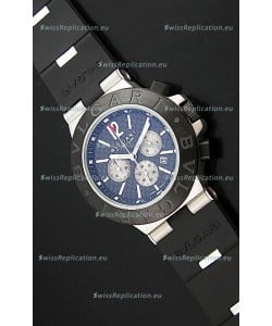 Bvlgari CH35 S Aluminium Japanese Replica Watch in Blue Dial