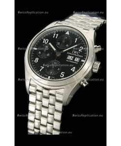 IWC Pilot Replica Watch in Black Dial