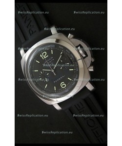 Panerai Luminor Flyback 1950 Swiss Watch in Black Dial