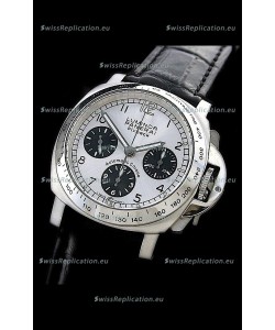 Panerai Luminor Flyback Automatic Swiss Watch in Silver Dial
