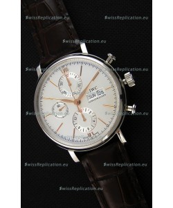 IWC Portofino Chronograph IW391022 White Dial 1:1 Mirror Replica Watch 