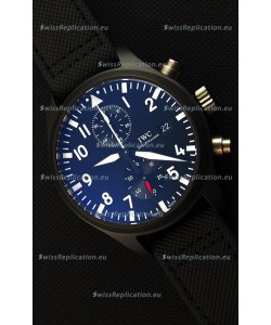 IWC Pilot's Top Gun Chronograph IW389001 1:1 Ceramic Case Ultimate Mirror Replica Watch 