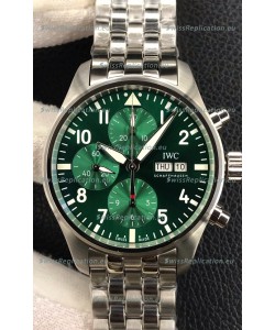 IWC Pilot Chronograph Edition Green Dial in 904L Steel Casing 1:1 Mirror Replica Watch