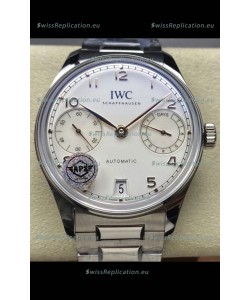 IWC Super Clone Portugieser Swiss 1:1 Mirror Replica Watch White Dial Steel Case Watch