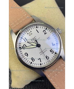 IWC Pilot Mark XVIII IW327002 1:1 Mirror Swiss Replica Watch in White Dial 